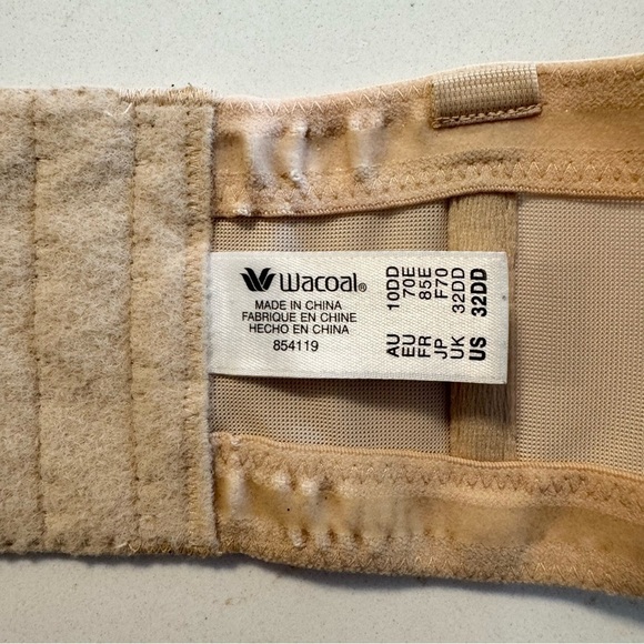 Wacoal Strapless Full Bust Underwire Bra Naturally Nude 32DD Strapless - Picture 10 of 10